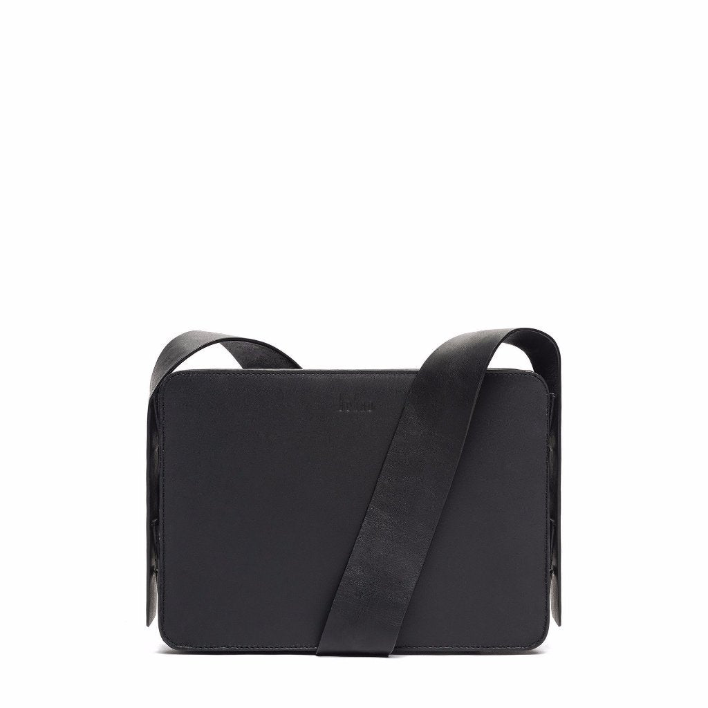 The Pebbled Lunchbox Crossbody in Black
