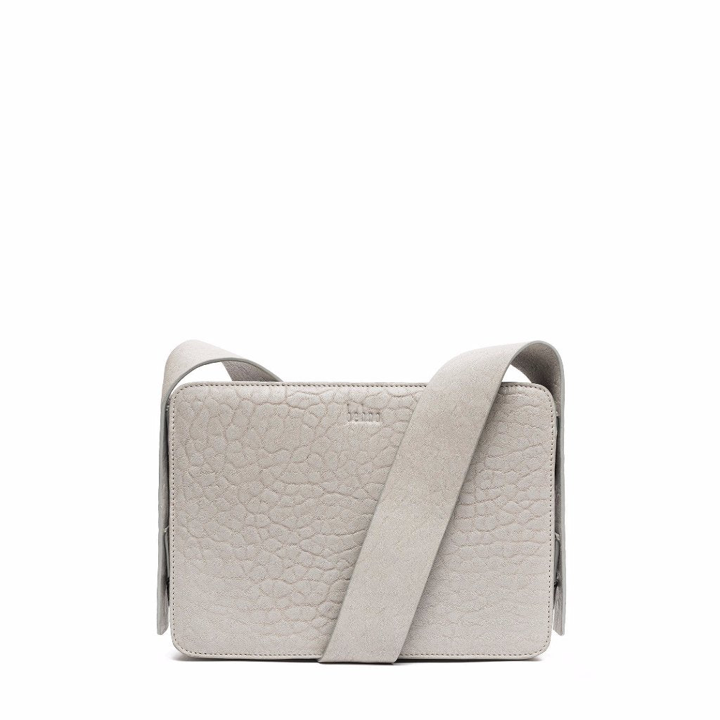 The Pebbled Lunchbox Crossbody in Stone